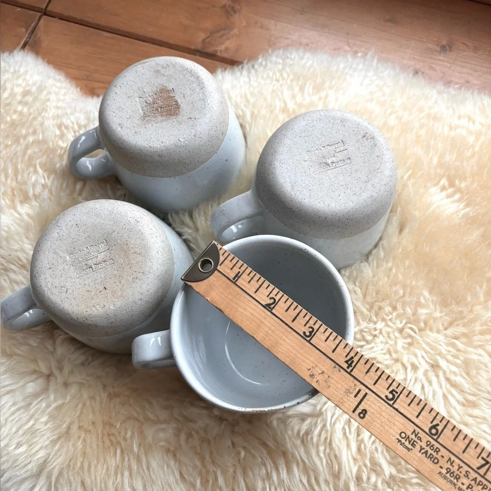 Crate and Barrel Stoneware Mugs